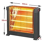 Quarz Heizstrahler Infrarotstrahler Terrassenstrahler Wärmestrahler Heizlüfter für Baby, Bad, Terasse,, 2 Stufen Regulierung (Heizlüfter 2200Watt) - 2