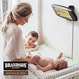 Brandson Wickeltischheizstrahler | Heizstrahler / Wärmelampe | Standheizstrahler | 3 Leistungsstufen + Heizelemente | inkl. Fernbedienung | LED Power-Indikator | Wandhalterung | höhenverstellbare Edelstahl-Teleskopständer - 6