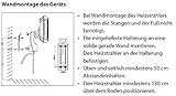 Terassen-Heizstrahler mit 2 Meter langen einstellbaren Standfuß – Spritzwasserschutz – optimal für aussen und Innenanwendungen – Neu und OVP! - 3