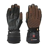 30seven Beheizbare Ski-Handschuhe | Snowboard-Handschuhe mit Protektoren | wasserdichte Motorrad-Handschuhe | Handschuhe Winter Herren und Damen | Schwarz | Größe 8 (S)