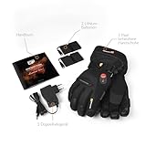 30seven Beheizbare Ski-Handschuhe | Snowboard-Handschuhe mit Protektoren | wasserdichte Motorrad-Handschuhe | Handschuhe Winter Herren und Damen | Schwarz | Größe 8 (S) - 6