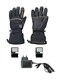 Alpenheat Beheizter Ski Snowboard oder Motorradhandschuh Skihandschuhe, Schwarz/Grau, XL - 13