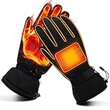 Mermaid Elektrische Beheizbare Handschuhe für Herren Damen Winterhandschuhe mit Wiederaufladbare Lithium-Ionen-Batterie Beheizt 3.7V