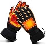 Mermaid Elektrische Beheizbare Handschuhe für Herren Damen Winterhandschuhe mit Wiederaufladbare Lithium-Ionen-Batterie Beheizt 3.7V