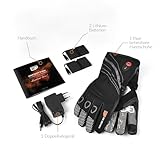 30seven Beheizbare Fahrrad-Handschuhe Race | Handschuhe Motorrad Airsoft Paintball | Handschuhe Winter | Vollfinger-Handschuhe | Downhill-Handschuhe | Gr. 9 (M) - 5