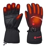 Savior beheizte Handschuhe mit wiederaufladbare Lithium-Ionen-Batterie Beheizt für Männer und Frauen, warme Handschuhe für das Radfahren, Motorrad, Wandern Skitouren, arbeitet bis zu 2,5--6 Stunden