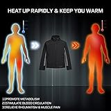 CONQUECO Herren Beheizte Jacken Wasserdicht Winddicht warm Softshell Winterjacke mit Akku und Ladegerät zum Outdoor Arbeiten - 8