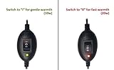 ObboMed® MF-2060 12V, 22W Elektrische Vibrationsmassage mit Karbon-Heizung Fußwärmer, aufheizbare Hausschuhe, Wärmehausschuhe, Fußheizer, Wärmeschuh, Heizschuhe, Hausschuhe, Fußsack, beheizbare Hausschuhe, Zehenwärmer, Massage, Vibration - 3