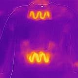 Glovii thermoaktive Unterwäsche, Akku Beheizte Unterhemde, Langarm Technische Bekleidung T-shirt, Schwarz, XL - 7