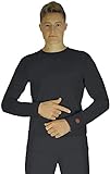 Glovii thermoaktive Unterwäsche, Akku Beheizte Unterhemde, Langarm Technische Bekleidung T-shirt, Schwarz, L