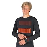 Glovii thermoaktive Unterwäsche, Akku Beheizte Unterhemde, Langarm Technische Bekleidung T-shirt, Schwarz, L