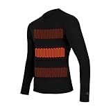 Glovii thermoaktive Unterwäsche, Akku Beheizte Unterhemde, Langarm Technische Bekleidung T-shirt, Schwarz, L - 3