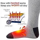 Svpro wiederaufladbare elektrische beheizte Socken batteriebetriebene komfortable thermische Socken, kalte Wetter thermische Socken Sport Outdoor Camping Wandern warme Winter Socken Männer Frauen - 4