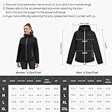 CONQUECO Damen Beheizte Jacke Beheizbare Softshell Heiz Jacke Wasserdicht Winddicht warm mit Akku und Ladegerät zum Outdoor Arbeiten (S) - 4