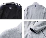 Pau1Hami1ton PJ-06 Damen Winterjacke beheizbare Heiz-Jacke beheizbare Softshell-Jacke Heat Jacket Hoodie Reissverschluss warm Jacke (5V / 2A or Higher Power Bank (L, Grey) - 5