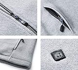 Pau1Hami1ton PJ-06 Damen Winterjacke beheizbare Heiz-Jacke beheizbare Softshell-Jacke Heat Jacket Hoodie Reissverschluss warm Jacke (5V / 2A or Higher Power Bank (L, Grey) - 6
