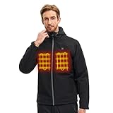 PROSmart Beheizte Jacke wasserdichte Kapuzenjacke mit 12V Batterie für den Wintersport (L) - 2