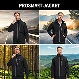 PROSmart Beheizte Jacke wasserdichte Kapuzenjacke mit 12V Batterie für den Wintersport (L) - 5