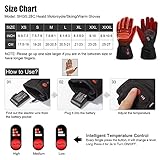 SAVIOR beheizte Handschuhe mit wiederaufladbare Lithium-Ionen-Batterie Beheizt für Männer und Frauen, arbeitet bis zu 2,5-6 Stunden (L) - 6