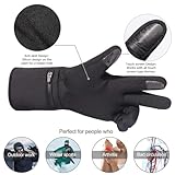 elektrische beheizte Handschuhe für Herren Damen，wiederaufladbar beheizbare Winter Handschuhe für Outdoor Fahrrad Motorad Ski Snowdoard Jagd (Schwarz, XXS) - 4