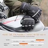 Beheizbare Handschuhe für Herren Damen, 3 Stufige Beheizte Ski Handschuhe mit 7,4 V 5400 mAh Typ-C Akkus, 6 Stunden Betriebsdauer, wasserdichte Zum Klettern, Wandern, Radfahren, Camping (L) - 7