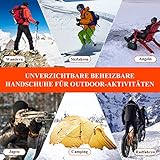 Beheizbare Handschuhe für Herren Damen, 3 Stufige Beheizte Ski Handschuhe mit 7,4 V 5400 mAh Typ-C Akkus, 6 Stunden Betriebsdauer, wasserdichte Zum Klettern, Wandern, Radfahren, Camping (M) - 7