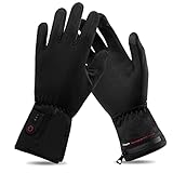 Beheizbare Handschuhe Liner, Touchscreen Handschuhe für Herren Damen, Heizung, dünne Handschuhe Handwärmer (M )