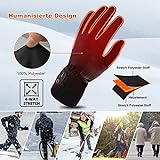 Beheizbare Handschuhe Liner, Touchscreen Handschuhe für Herren Damen, Heizung, dünne Handschuhe Handwärmer (M ) - 2