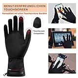 Beheizbare Handschuhe Liner, Touchscreen Handschuhe für Herren Damen, Heizung, dünne Handschuhe Handwärmer (M ) - 4
