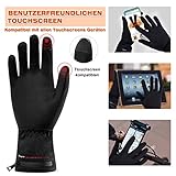 Beheizbare Handschuhe Liner, Touchscreen Handschuhe für Herren Damen, Heizung, dünne Handschuhe Handwärmer (M ) - 4