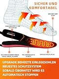 Beheizbare Einlegesohlen,Wiederaufladbare beheizbare Thermosohle Kabelloser Fußwärmer Mit Fernbedienung,Fußwärmer Winter Wärmesohlen für Wandern,Klettern,Camping - 2