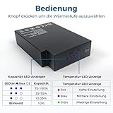 AROMA SEASON Beheizbare Einlegesohlen mit Akku | Warme beheizte Füße beim Skifahren, Snowboarden, Wandern, Angeln | hohe Heiz- und Akkuleistung | Schuhsohle aus Schafswolle (Beige, Schwarz, 39 EU) - 4