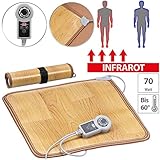 infactory Fußbodenheizung: Beheizbare Infrarot-Fußboden-Matte, 50,5 x 55 cm, bis 60 °C, 70 Watt (Infrarot Fußmatte) - 3