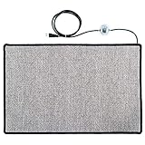 Mi-Heat Heizteppich Fashion Grau 50x75cm beheizbare Bodenmatte Mobile Heizgeräte Fußbodenheizung