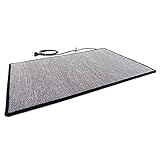 Mi-Heat Heizteppich Fashion Grau 50x75cm beheizbare Bodenmatte Mobile Heizgeräte Fußbodenheizung - 4