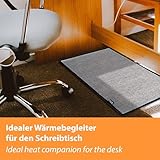 Mi-Heat Heizteppich Fashion Grau 50x75cm beheizbare Bodenmatte Mobile Heizgeräte Fußbodenheizung - 7