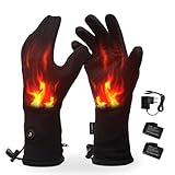 beheizbare Handschuhe Damen und Herren, Beheizte Handschuhe Winter,akku beheizbare Handschuhe DREI intelligente Temperatur.