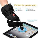 SNOW DEER Beheizte Handschuhe,Wiederaufladbarem Lithium Lonen Akku Skifahren Fausthandschuhe für Herren und Damen,Skifahren,Jagen,Angeln,Reiten,Radfahren,Camping,Wandern, Motorradfahren Handwärmer - 4