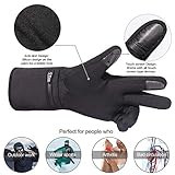 elektrische beheizte Handschuhe für Herren Damen，wiederaufladbar beheizbare Winter Handschuhe für Outdoor Fahrrad Motorad Ski Snowdoard Jagd (Schwarz-, ML) - 5