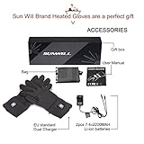 elektrische beheizte Handschuhe für Herren Damen，wiederaufladbar beheizbare Winter Handschuhe für Outdoor Fahrrad Motorad Ski Snowdoard Jagd (Schwarz-, ML) - 7
