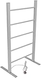 WLKINF Elektrischer Handtuchtrockner, beheizbar, Handtuchhalter, elektrisch, stehend aus Aluminium, 5 Heizstäbe, Handtuchtrockner