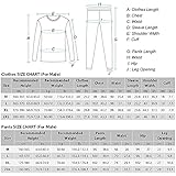 Beheizbare Unterwäsche Elektrische USB thermounterwäsche für Herren Damen Atmungsaktive Heizung Base Layer Fleece Gefütterte Langarm Beheizte Hose Set mit Waschbar & APP Temperaturregelung,Black,L - 6