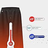 Elektrisch beheizte Hose für Männer, 3-stufige intelligente Temperaturregelung Knieheizung Thermohose USB Wiederaufladbare warme Mittelhose Schnelle Heizung für Winter-Outdoor-Skicamping(5XL) - 2