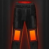 Elektrisch beheizte Hose für Männer, 3-stufige intelligente Temperaturregelung Knieheizung Thermohose USB Wiederaufladbare warme Mittelhose Schnelle Heizung für Winter-Outdoor-Skicamping(5XL) - 3