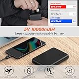 Mincoo Beheizbare Jacke Herren Damen, Winter Elektrische Herren Beheizte Jacke USB Lade Heizmantel Mit 5V 10000 mAh Akku, Warme Heizjacke für Outdoor Motorrad(S) Wandern Skifahren Camping - 3