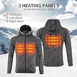 CONQUECO Unisex Beheizte Jacken Weste: Slim Fit Elektrische Heizweste im Winter Warm für Outdoor Camping Wandern Jagd – Batterie nicht Enthalten (L, Schwarz) - 5