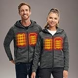 CONQUECO Unisex Beheizte Jacken Weste: Slim Fit Elektrische Heizweste im Winter Warm für Outdoor Camping Wandern Jagd – Batterie nicht Enthalten (L, Schwarz) - 10