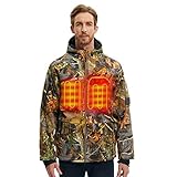 CONQUECO Beheizte Jacke Herren Beheizbare Jagdjacke Wasserdicht Winddicht Heizjacke mit Akku zum Outdoor