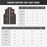 Beheizte Weste für Herren Damen,Elektrische USB Heizwesten Beheizbare Weste mit QC3.0 14400MAH Akku,3 Einstellbar Temperatur Elektrischer Warme Beheizte Jacke für Outdoor Wandern Jagd Motorrad Camping - 5