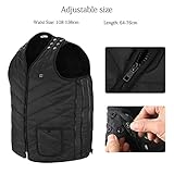 VIEKUU Beheizbare Weste Heizweste Damen Herren, Elektrisch USB Beheizte Jacke Weste mit 3 Temperatureinstellungen, Größenverstellbar von M-3XL für Winter Outdoor Arbeit Fische - 4